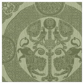 ビザンチンの獅子と鳥の織物 ファブリック (クローズアップ)