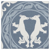 ビザンチンの獣の青と白 ファブリック (クローズアップ)