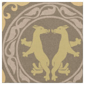 ビザンチンの獣オークルとブラウン ファブリック (クローズアップ)