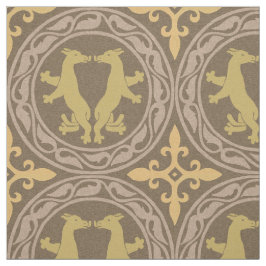 ビザンチンの獣オークルとブラウン ファブリック