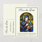 ビザンチンカトリック結婚式の日付を保存 案内ポストカード (正面/裏面)
