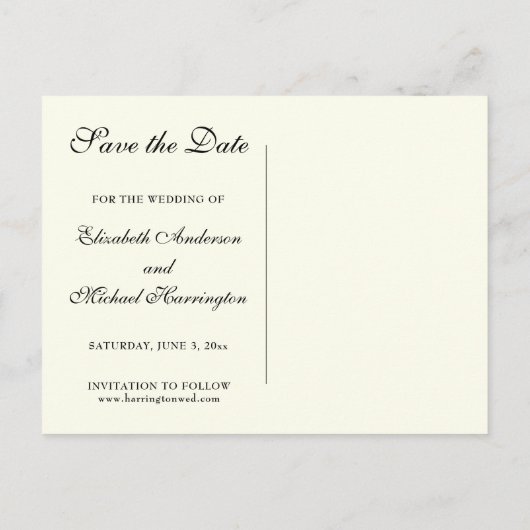 ビザンチンカトリック結婚式の日付を保存 案内ポストカード (裏面)