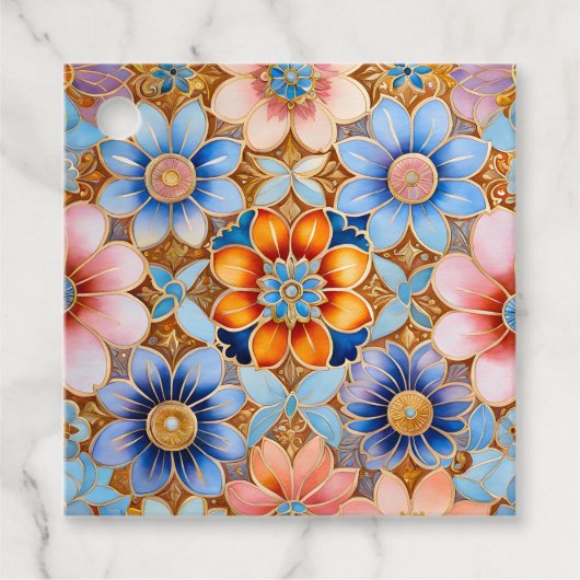 ビザンチンカラフルジュエルアートギフトラベル フェイバータグ (正面)