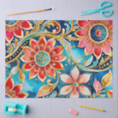 ビザンチンカラフルジュエルアートティッシュペーパー 薄葉紙 (クラフト)