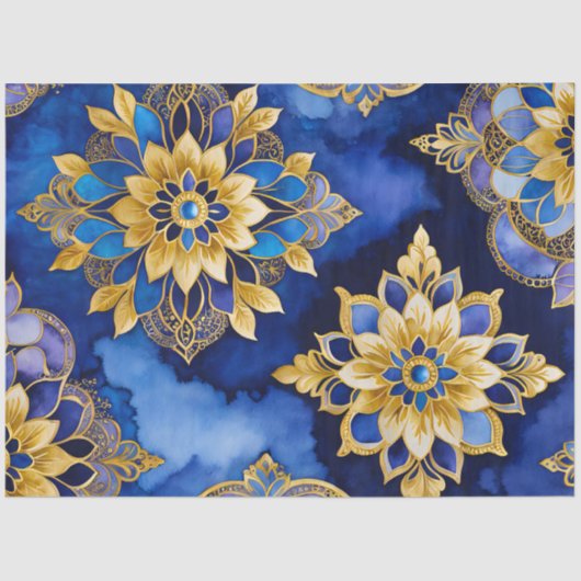 ビザンチンカラフルジュエルアートティッシュペーパー 薄葉紙 (正面)