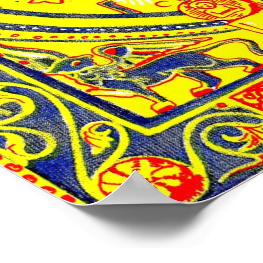 ビザンチンフォークアートイエス ポスター (角)