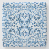 ビザンチンブルーモザイク ストーンコースター (正面)