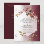 ビザンチンベロタールクラウニング結婚ズフローラクロス 招待状 (正面/裏面)