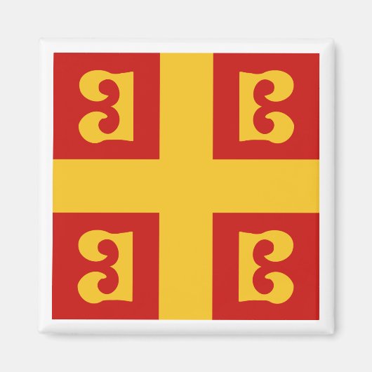 ビザンチン帝国国旗、14世紀 マグネット (正面)