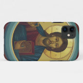 ビザンチン様式のキリスト・パントクラトール円形モザイクアート Case-Mate iPhoneケース (裏面(横))