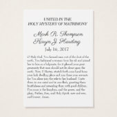 ビザンチン正統イースター結婚ライトの神聖カード (裏面)