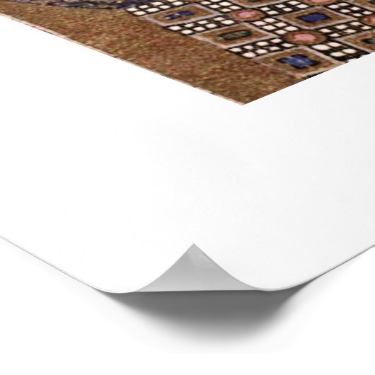 ビザンチン・モサイシストによって即位したキリスト ポスター (角)