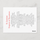 ビザンティウムの聖ユスティニアン皇帝祈りの言葉カード ポストカード (裏面)