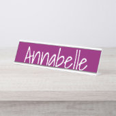 ビザンティウムパープル デスクネームプレート (正面)