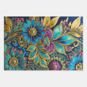 ビザンテカラフルンアートラッピング紙シート ラッピングペーパーシート (正面)