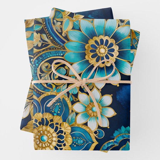 ビザンテカラフルンアートラッピング紙シート ラッピングペーパーシート