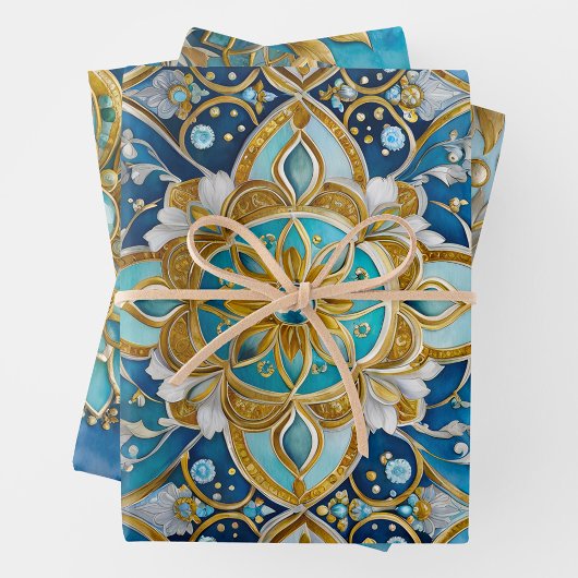 ビザンテカラフルンアートラッピング紙シート ラッピングペーパーシート