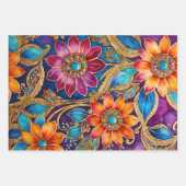 ビザンテカラフルンアートラッピング紙シート ラッピングペーパーシート (正面)