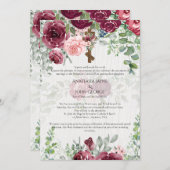 ビザンテ伝統的ンクロスフローラ結婚ズ 招待状 (正面/裏面)