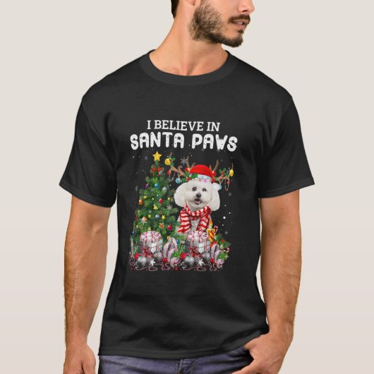 ビシおもしろいコンフリーズ犬クリスマスツリークリスマスパー Tシャツ (正面)