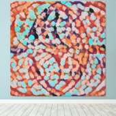 ビシカピキス369 |ガラス《写真》ぼけ味、青とオレンジ キャンバスプリント (インサイチュ (ウッドフロア))