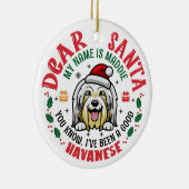 ビシパーソナライズされたョンHavanese Dog Christmas Tree セラミックオーナメント (右)