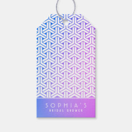 ビシャモンの亀甲紋様の着物です ギフトタグ