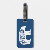 ビショップカリフォルニアベア ラゲッジタグ (裏面縦)