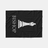 ビショップチェス駒ゲームマッチングシンプルハロウィーン フリースブランケット (正面(横))