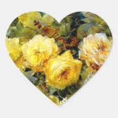 ビショフ - 薔薇（黄色）、美術画、 ハートシール (正面)