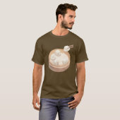 ビションの小籠包: かわいい小籠包の点心アート Tシャツ (正面フル)