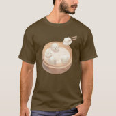 ビションの小籠包: かわいい小籠包の点心アート Tシャツ (正面)