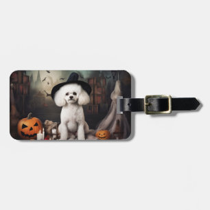 ビションフリーゼのかぼちゃ ハロウィン スケアリー ラゲッジタグ