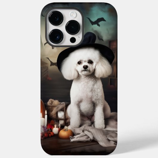 ビションフリーゼのかぼちゃ ハロウィン スケアリー Case-Mate iPhoneケース (裏面)