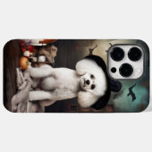 ビションフリーゼのかぼちゃ ハロウィン スケアリー Case-Mate iPhoneケース (裏面 (横))