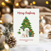 ビションフリーゼのクリスマスカード シーズンカード