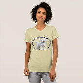 ビションフリーゼの子犬にキスをした Tシャツ (正面フル)