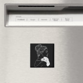 ビションフリーゼの母 犬のイラスト 母の日 マグネット (インサイチュ (食洗機))