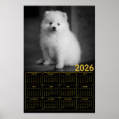 ビションフリーゼ子犬2026カレンダー ポスター (正面)