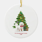ビションフリーゼ犬のクリスマス オーナメント オーダーメイド (正面)