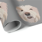 ビションフリーゼ かわいい犬 ラッピングペーパー (ロールコーナー)