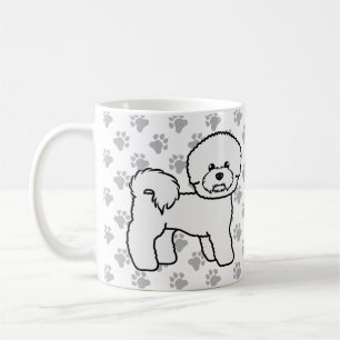ビションフリーゼ かわいい カートゥーン 犬 イラスト コーヒーマグカップ