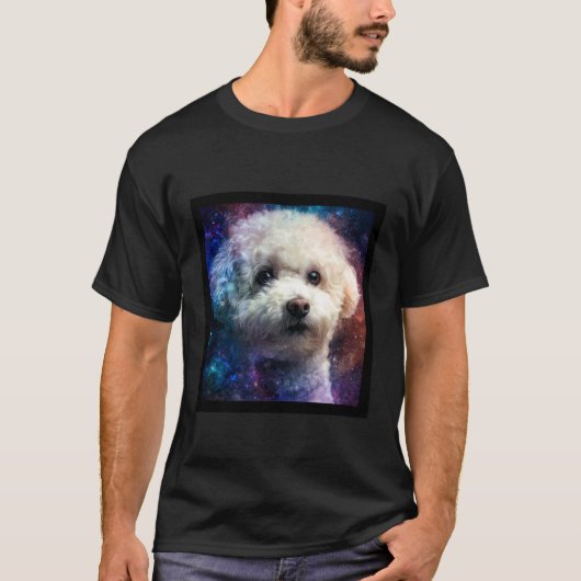 ビション・フリーゼ スペース Tシャツ (正面)