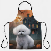 ビション・フリーゼ ハロウィン おばけ犬 エプロン (正面)