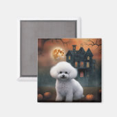 ビション・フリーゼ ハロウィン おばけ犬 マグネット (正面/裏面)
