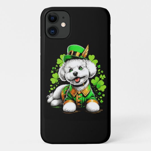 ビション・フリーゼ 犬 聖パトリックの日 Case-Mate iPhoneケース (裏面)