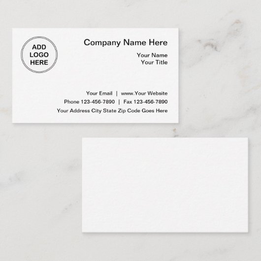 ビシンプルジネスロゴテンプレート 名刺 (正面/裏面)