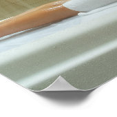 ビシーシャワーで水療法を楽しむ女性 ポスター (角)