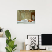 ビシーシャワーで水療法を楽しむ女性 ポスター (ホームオフィス)