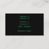 ビジすごいグランジネス・カード（緑） 名刺 (裏面)